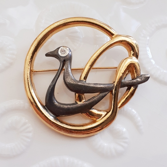 Vintage dove pin brooch. Marked "95 Koby Ariel ... - Picture 5 of 10